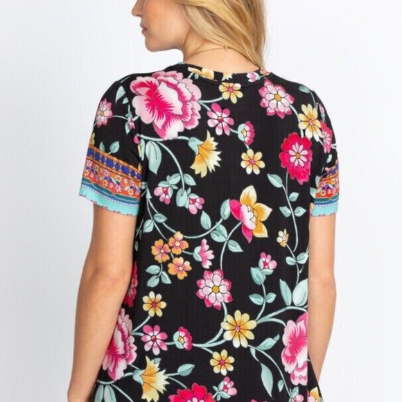 NWT $115 Johnny Was Lookout Favorite Short Sleeve Crewneck Swing Tee Size 1X - Picture 2 of 9